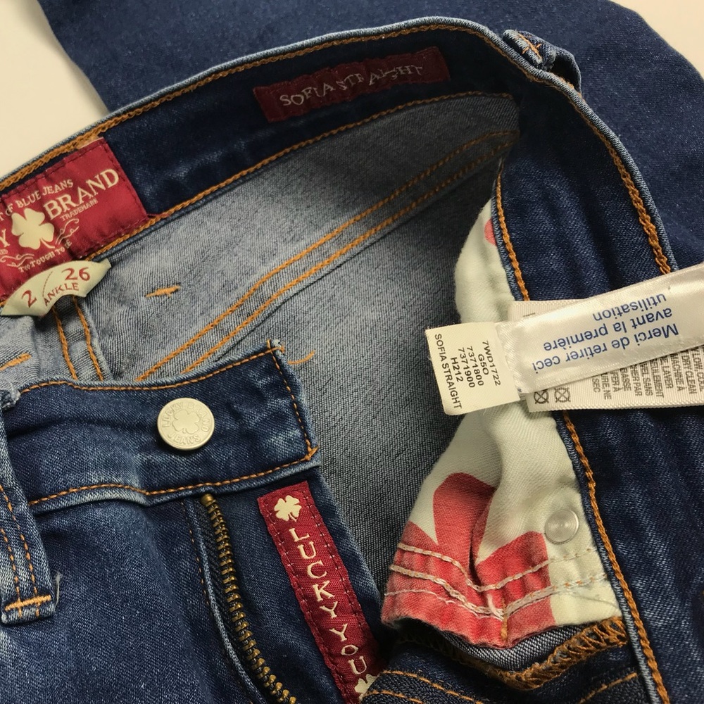 Lucky Brand Sofia Straight Leg Denim Jeans Women Size‎ 2 - Picture 3 of 6
